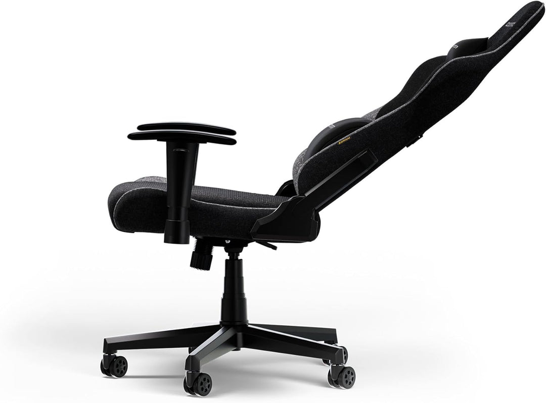 DXRacer Prince L Schwarz & Grau Stoff das Orginal Gaming Stuhl Schwarz & Grau PF24 Stoff, Schwarz &