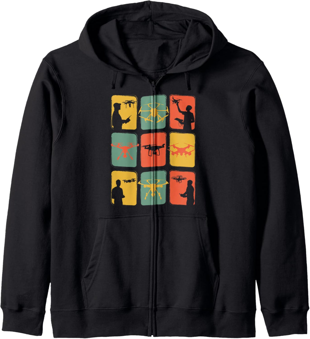 Drohnen Pilot Vintage Retro Modellflug Modellbau Kapuzenjacke