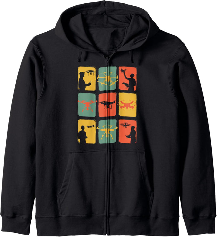 Drohnen Pilot Vintage Retro Modellflug Modellbau Kapuzenjacke