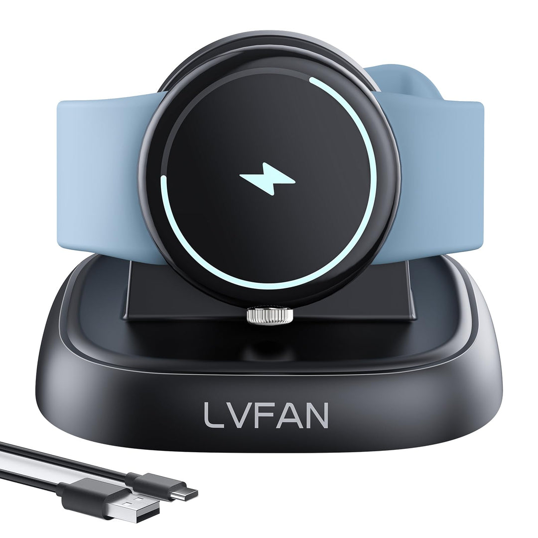 LVFAN Ladestation für Pixel Watch 3/2, USB-C Ladekabel Ersatzzubehör, Magnetischer Ladeständer für G