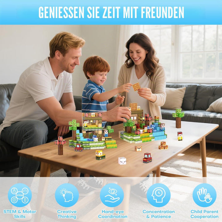 Magnetische Bausteine, Magnetische Bauklötze 150 PCS für 3+ Jahre, Magnetic Blocks Spielzeug-Sets fü