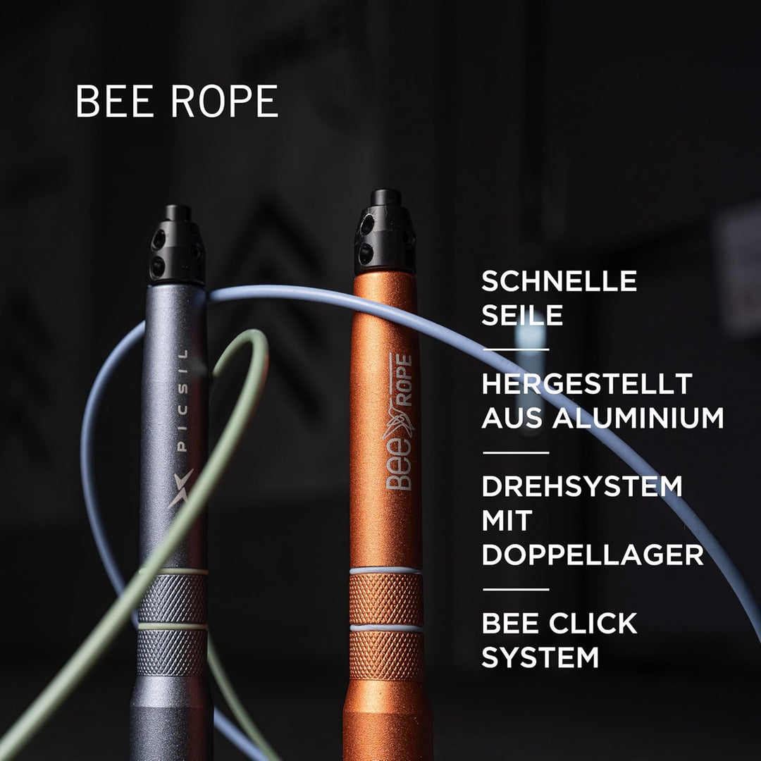PICSIL - Springseil BEE, Leichtes und Verstellbares Speed Rope, Verstärktes Kabel, für Cross Trainin
