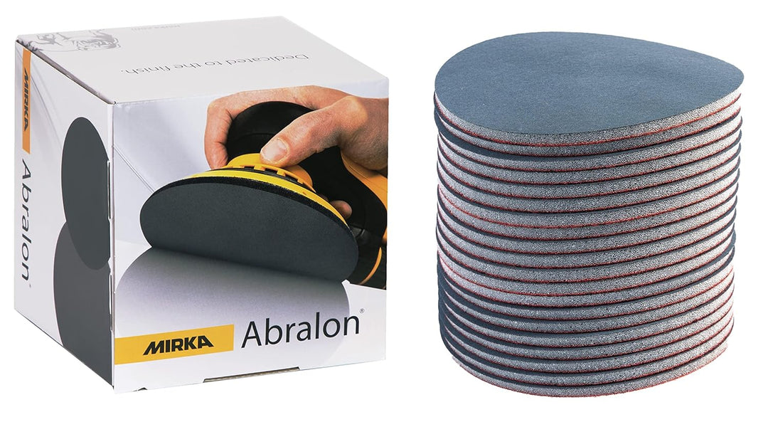 Mirka Abralon Schleifscheibe Polierscheibe Ø 150mm Klett 1000 Körnung, 20/Pack, zum Schleifen und Po
