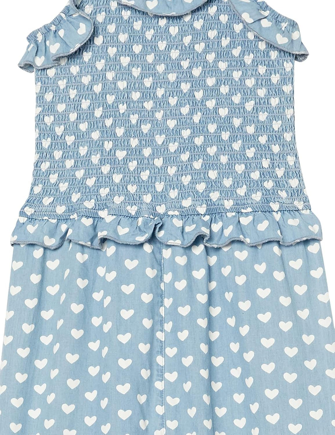 Hatley Mädchen Gesmokter Strampler Overalls 5 Jahre Chambray-herzen, 5 Jahre Chambray-herzen