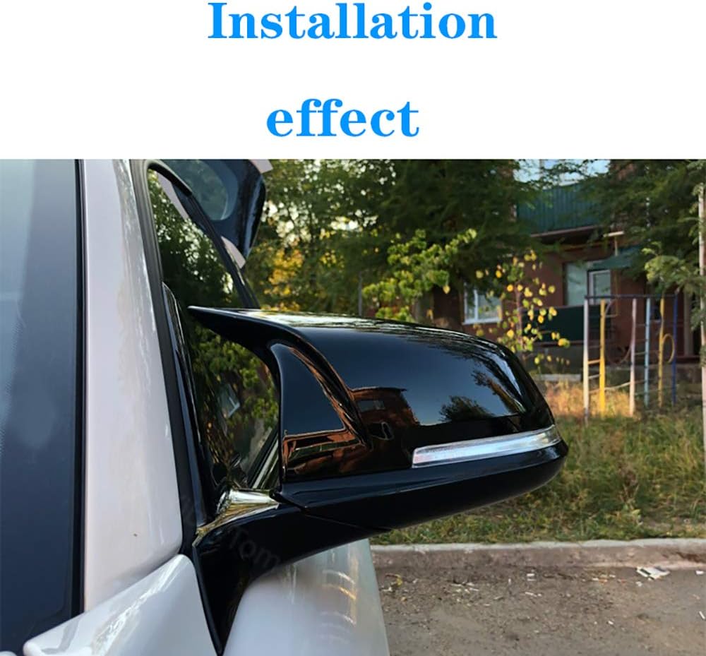 KYYET Spiegel Startseite Kappen für F20 F21 F87 M2 F23 F30 F36 X1 E84 schwarz glänzend M Style Gloss