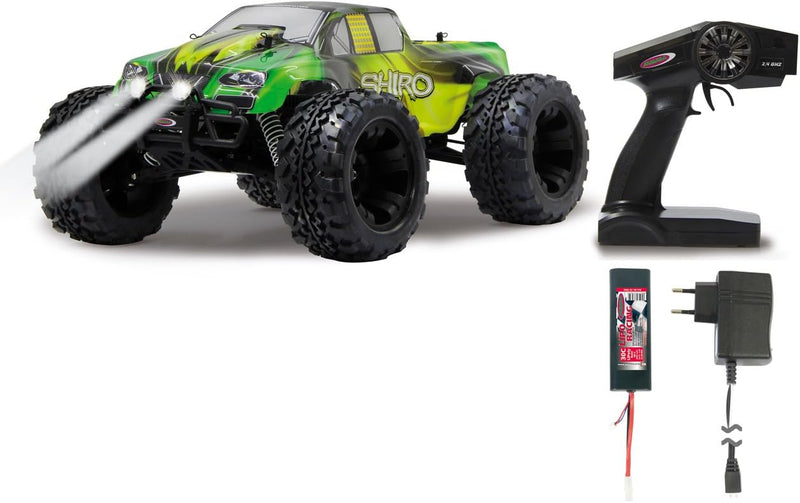 JAMARA 053367 - Fahrzeug Shiro 1:10 EP 4WD LED Lipo 2,4G, Monstertruck, Gross