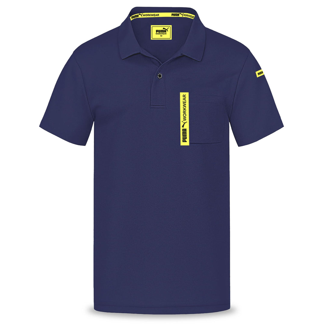 PUMA Workwear Advanced – Poloshirt Herren Kurzarm – Arbeitsshirt mit Brusttasche und Utility Fach an