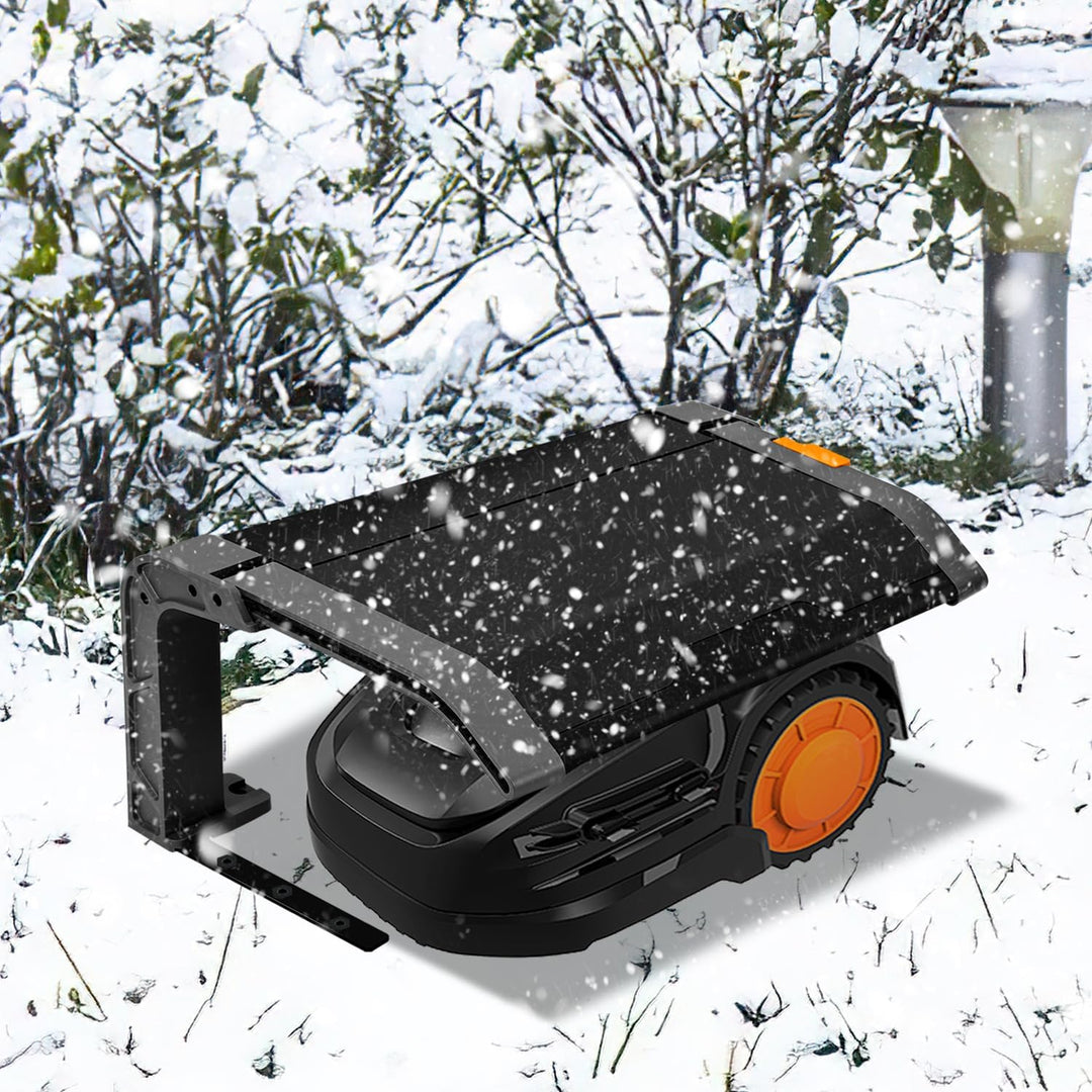 Schutzüberdachung für Rasenroboter Klappbare Mähroboter Garage mit Dach und UV-Schutz, ideal gegen R