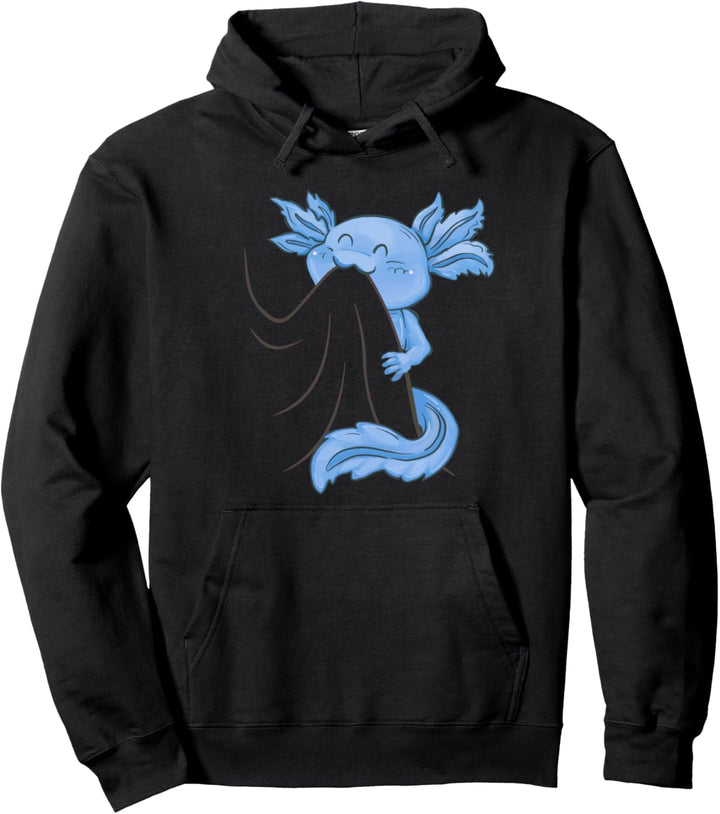 Niedliches Axolotl Essen Pullover Hoodie