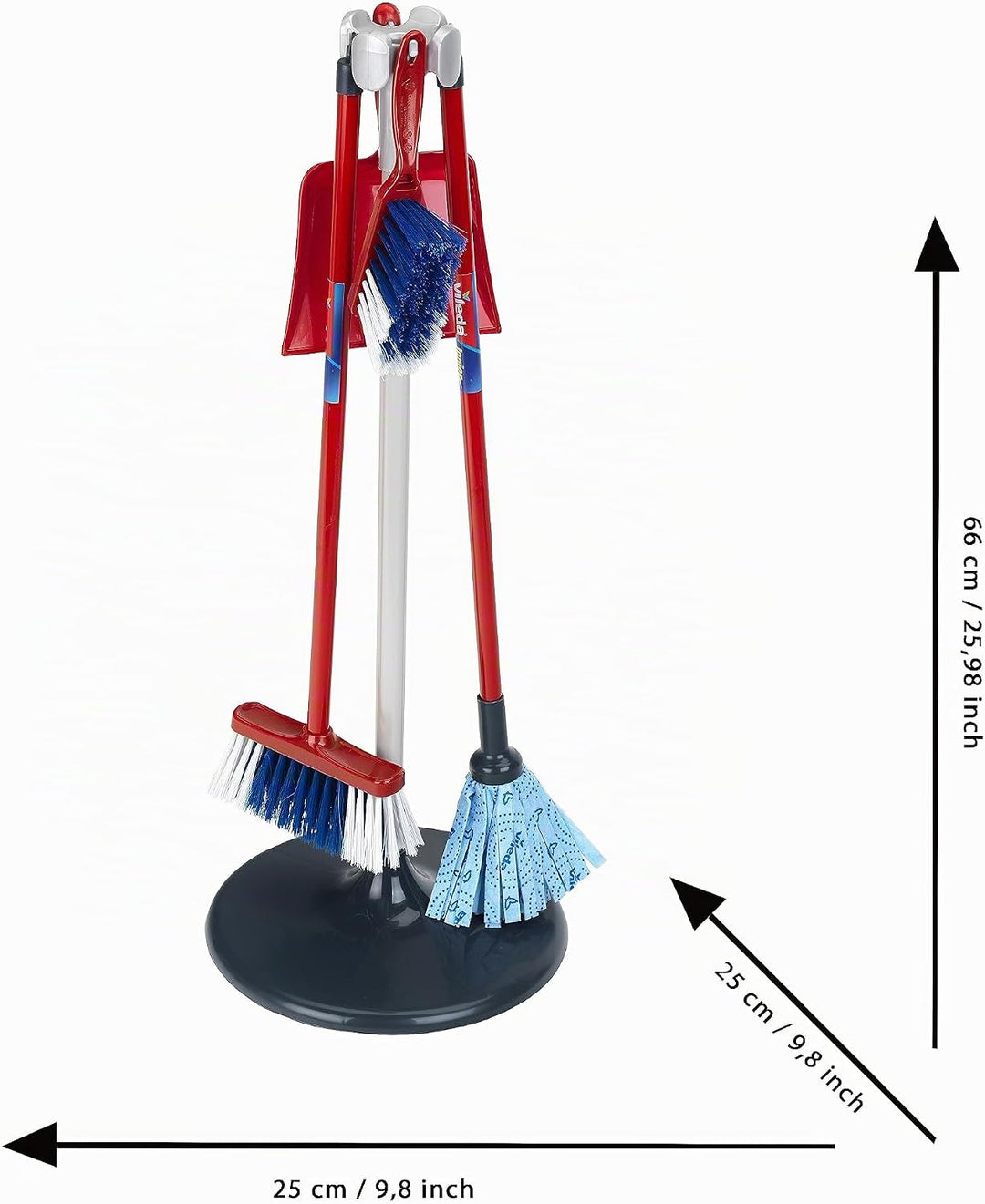 Theo Klein 6765 Vileda Cleaning Station I Kinder-Putzset inkl. Besen, Wischmop u.v.m. I Leicht monti