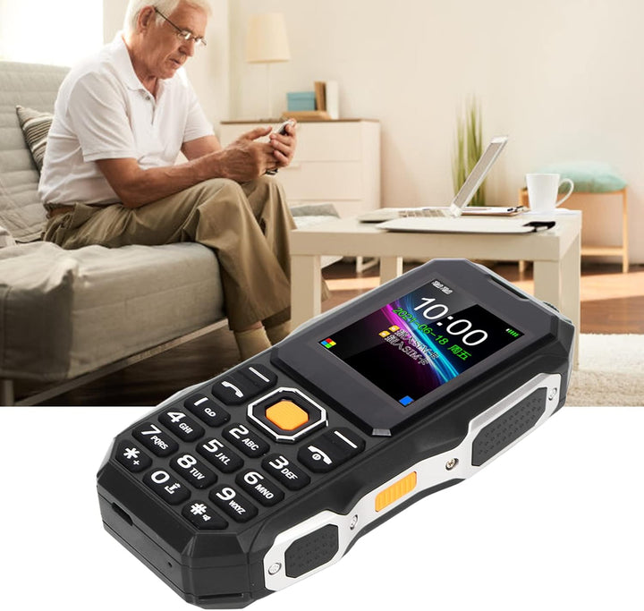W2021 1,8 Zoll Senioren Handy, Wasserdichtes, Staubdichtes Anti Vibrations Handy mit Grosser Hupe fü