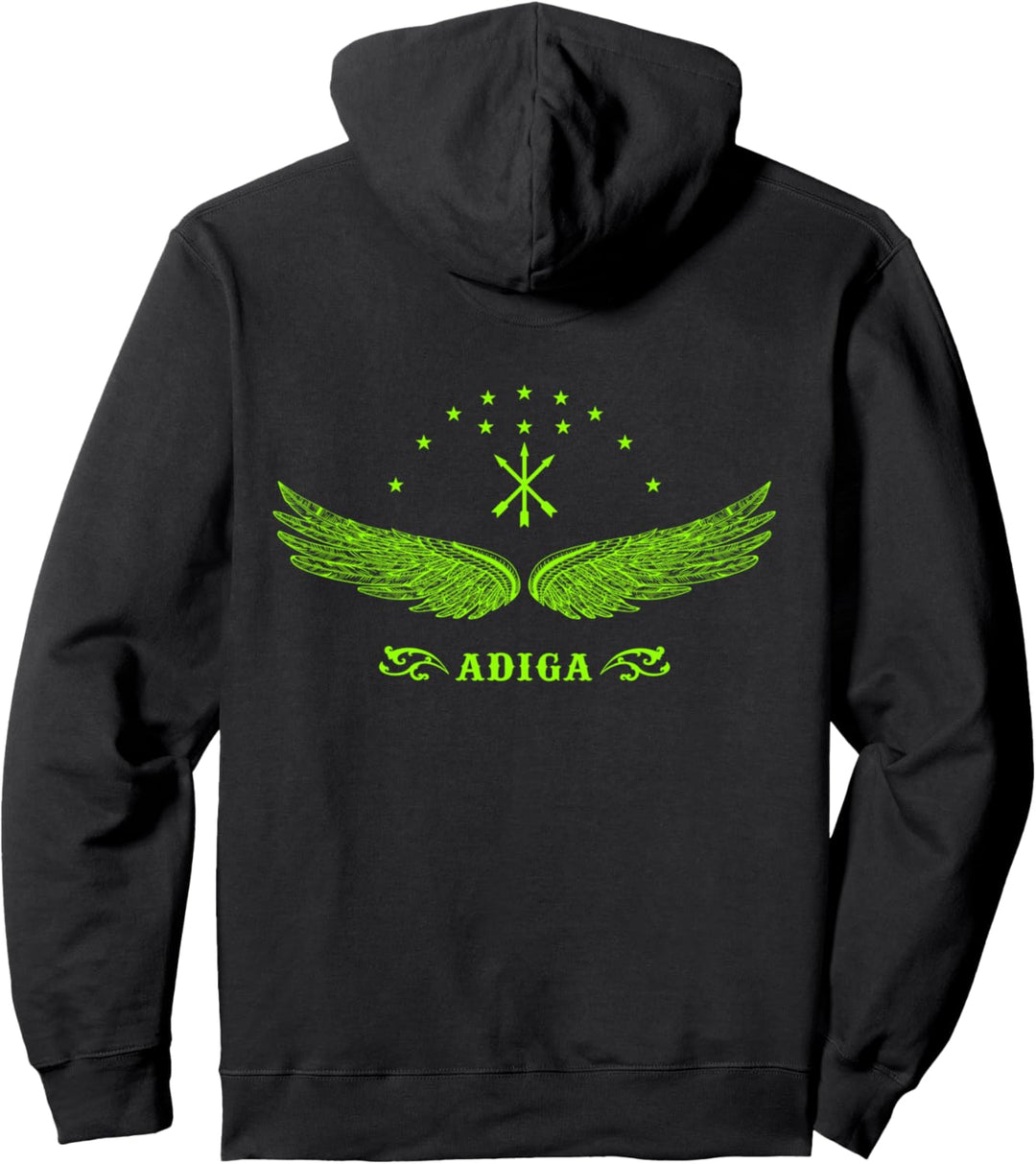 Circassian Adiga, Circassische Flagge. Pullover Hoodie