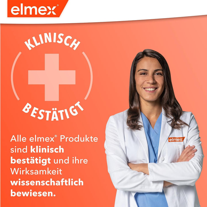 elmex Zahnseide 50 m – gewachstes Zahnband für eine gründliche Zahnreinigung – Faden mit Flauscheffe