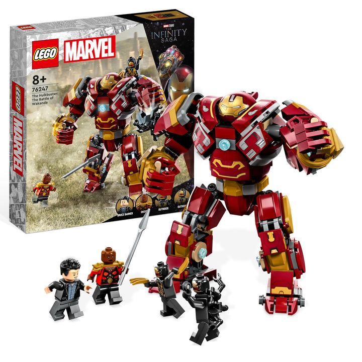 LEGO 76247 Marvel Hulkbuster: Der Kampf von Wakanda, Avengers Infinty War Spielzeug mit Bruce Banner