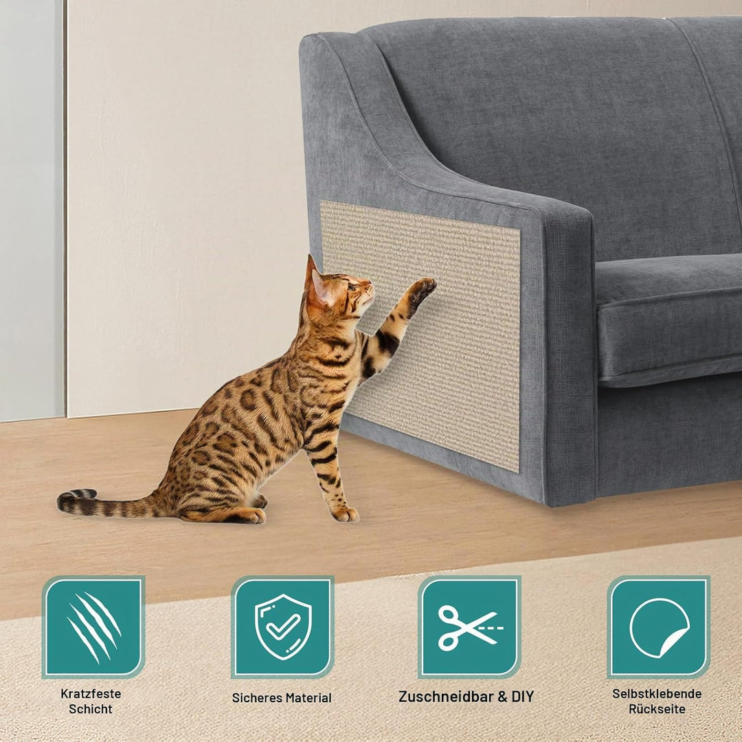Kratzteppich selbstklebend Kratzmatte Katze Sofa Kratzbretter Katze Wand Kratzbrett Katzen Katzenwan