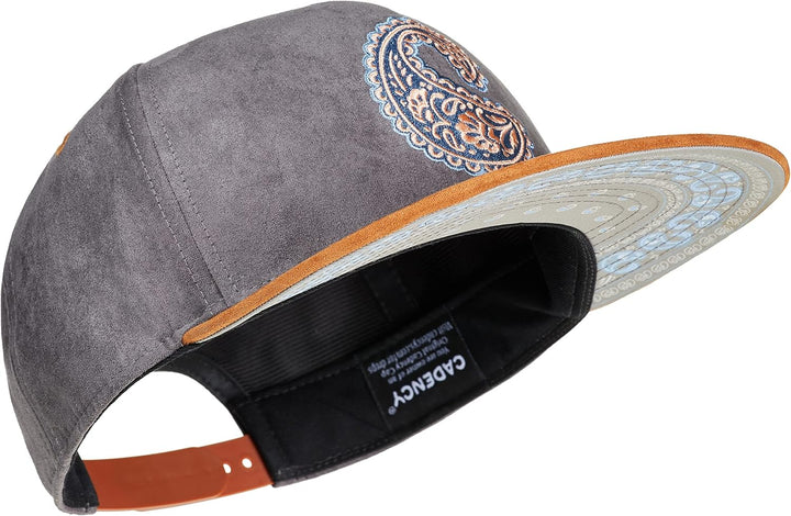 Cadency® Snapback Cap Paisley, Grau, Unisex, Grössenverstellbar