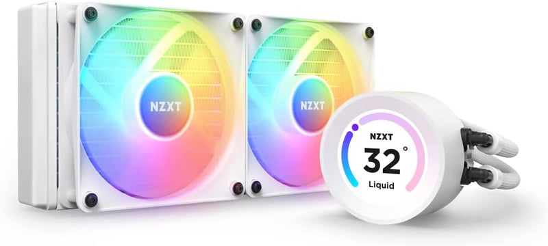 NZXT Kraken Elite 240 RGB - RL-KR24E-W1-240mm AIO CPU Wasserkühlung - 2,36" LCD Display 640x640-2x12