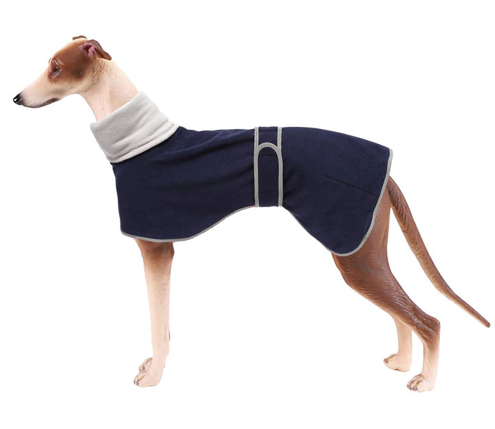 Geyecete Fleece Hundemantel Pullover Windhunde,Whippet winterjacken ,Verstellbaren Hundeweste,kleidu