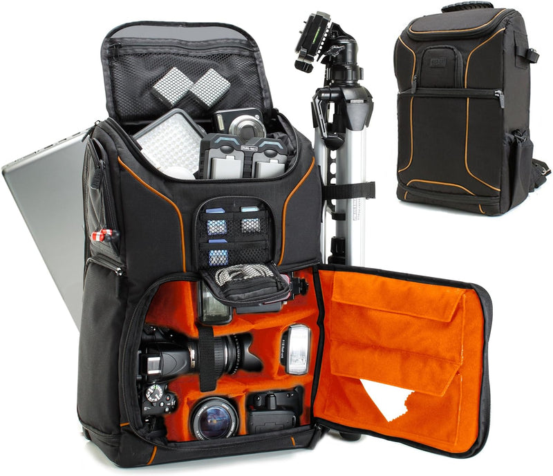 USA Gear DSLR Kamerarucksack, Foto Rucksack Anti-Shock Kameratasche mit 43,18 cm Laptop-Tasche, Wass