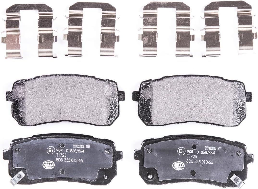 HELLA PAGID 8DB 355 013-551 Bremsbelagsatz - T1725 - Dicke/Stärke: 15.5mm - Bremssystem: Mando - mit