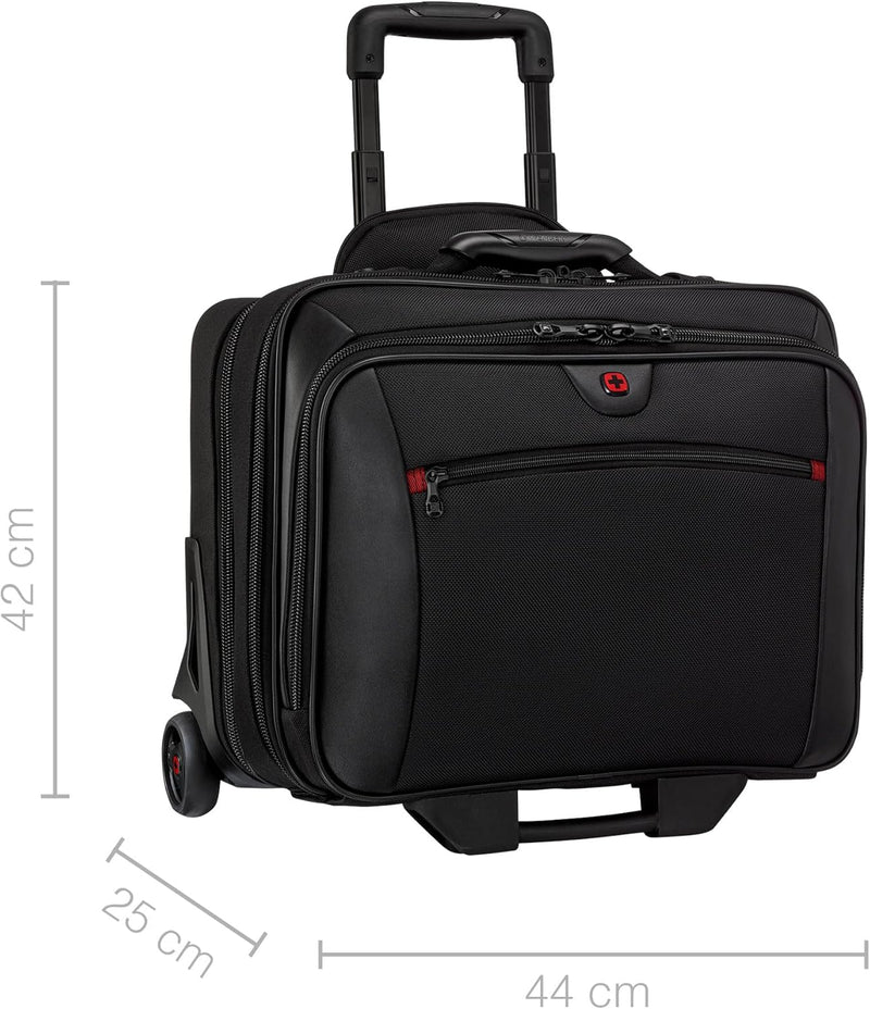 WENGER Potomac 2-TLG Laptop Trolley für Notebook bis 17 Zoll, herausnehmbare Laptoptasche 15 Zoll, 2