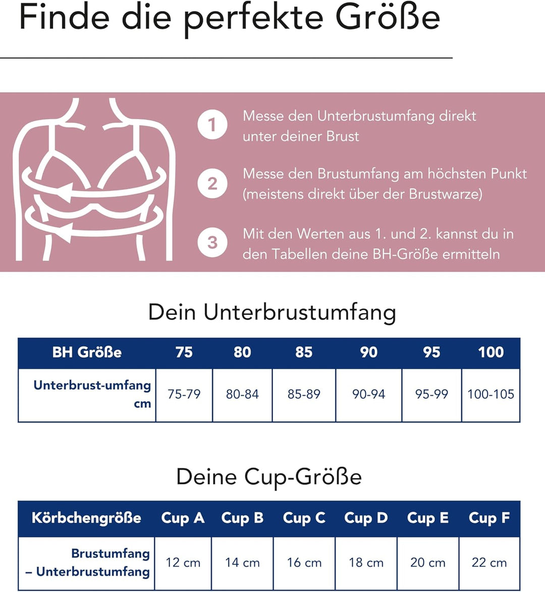 SUSA BH ohne Bügel I Minimizer BH mit seitlich am Cup angebrachter Spitze I Bügelloser BH mit breite
