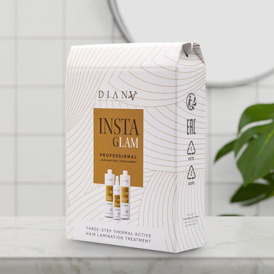 DIANA BEAUTY CREATIVE - Set INSTAGLAM für die Haar-Laminierung I Priming Shampoo I Laminierfluid I F