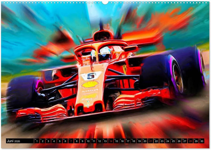 Deutsche in der Formel 1 (Wandkalender 2026 DIN A2 quer), CALVENDO Monatskalender: Vollgas in schwar