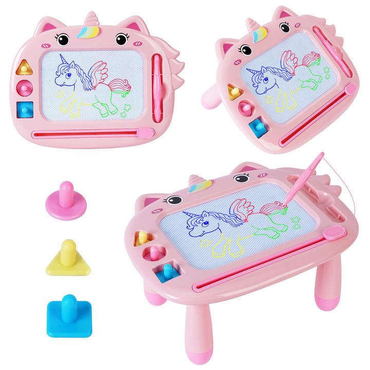Maltafel Zaubertafel mit Beinen, Magnetische Zeichenbrett Lernspielzeug für Kinder Zeichentafel mit