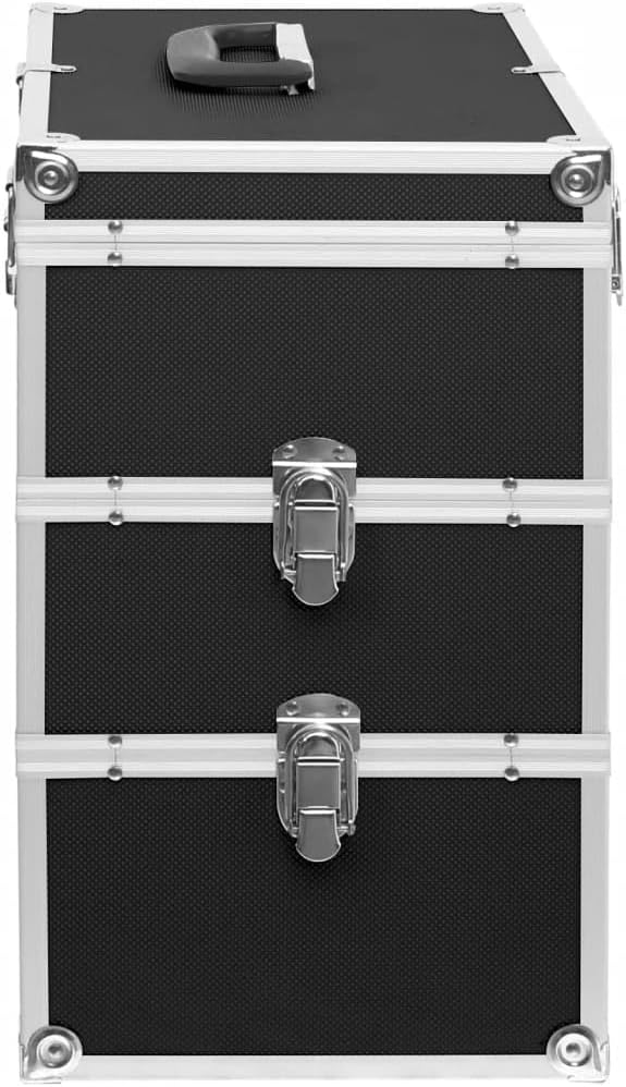 vidaXL Kosmetikkoffer 37x24x40cm Schminkkoffer Schmuckkoffer mehrere Auswahl Schwarz, Schwarz