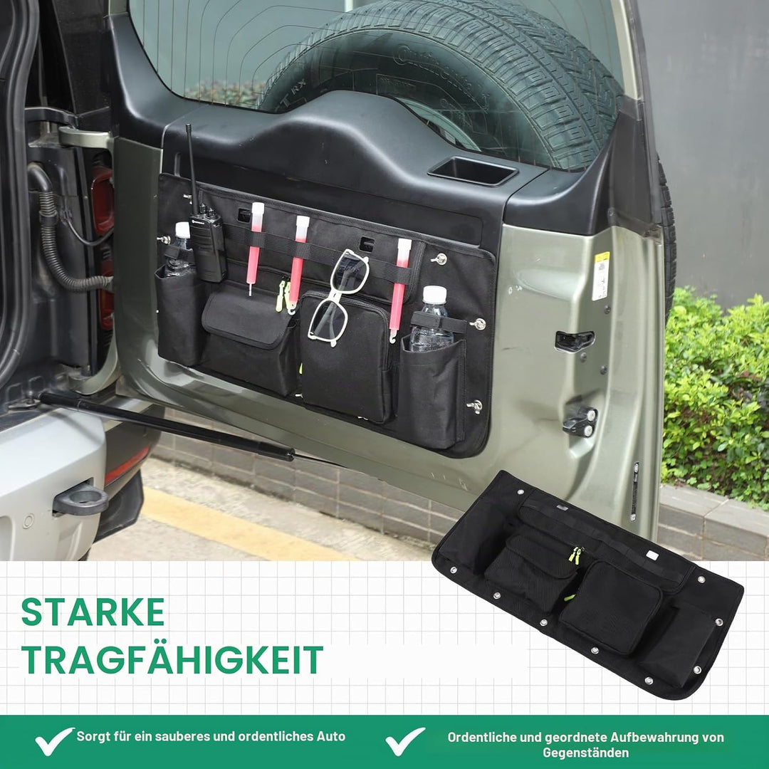 Auto Hecktür Hängetasche, Kofferraum Organizer Kompatibel mit Land Rover Defender ab 2020 | 1 Stück