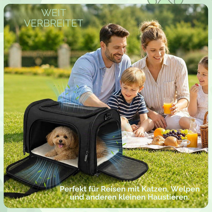 Transporttasche für Katze Hund Hundetransportbox Faltbare Katzentransportbox für Katzen und Welpen b