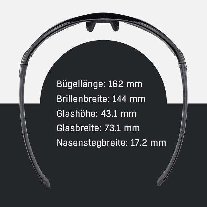 ALPINA TRI-SCRAY 2.0 HR - Indiv. Anpassbare, Bruchsichere Wechselscheiben Sport- & Fahrradbrille Mit