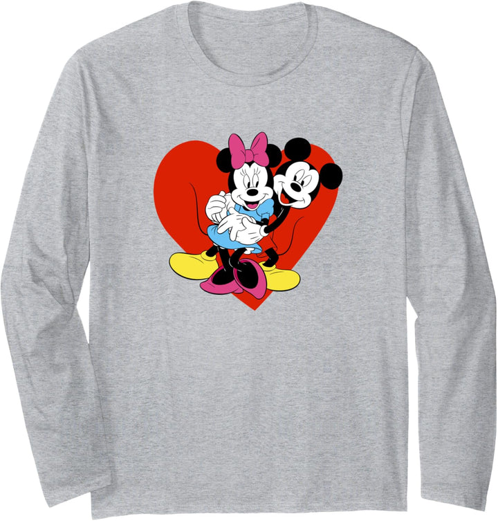 Disney Mickey & Friends Valentinstag Mickey & Minnie Love Langarmshirt