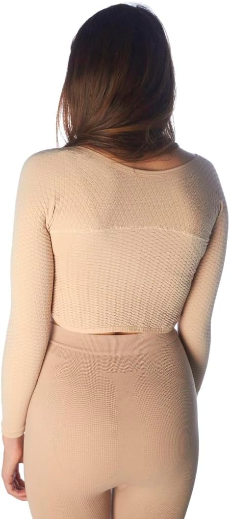 CzSalus Lipödem Lymphödem Straffende und schlank machende K2 Kompressions Ärmel (Nude, XXL) Nude XXL