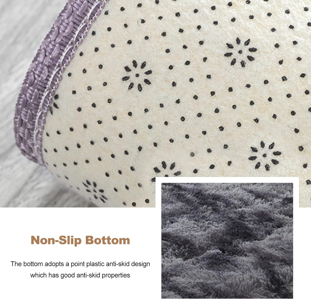 Ergocar Home Wohnzimmer Teppich, Soft Shaggy Moderner Area Rug, Nicht -Slip Schlafzimmer Teppiche, W