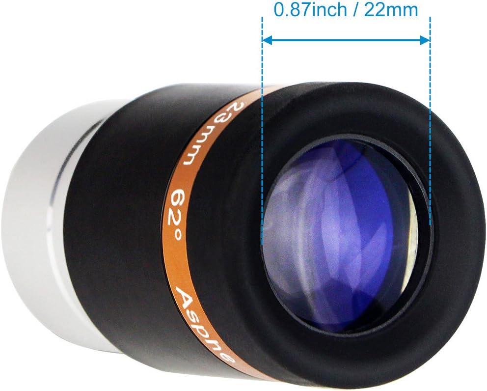 Svbony Teleskop Okular 1,25” 23mm 62° Weitwinkel Okular, Asphärisches Linse, High Definition Bilder,