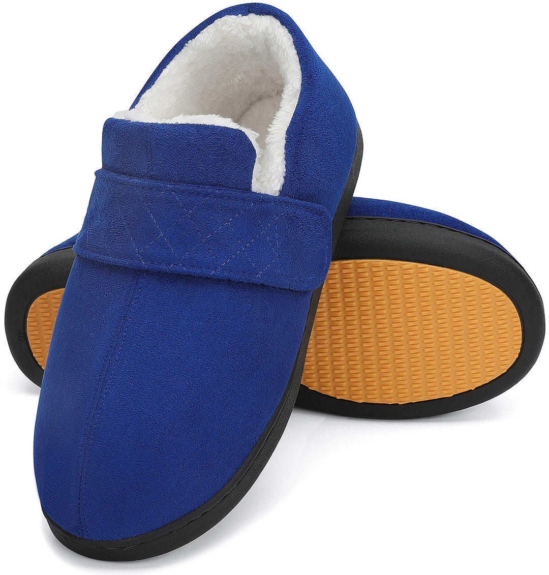 Mishansha Herren Winter Warme Hausschuhe Memory Foam Plüsch Pantoffeln,Gr.39-48 Dunkelblau 44 EU, Du