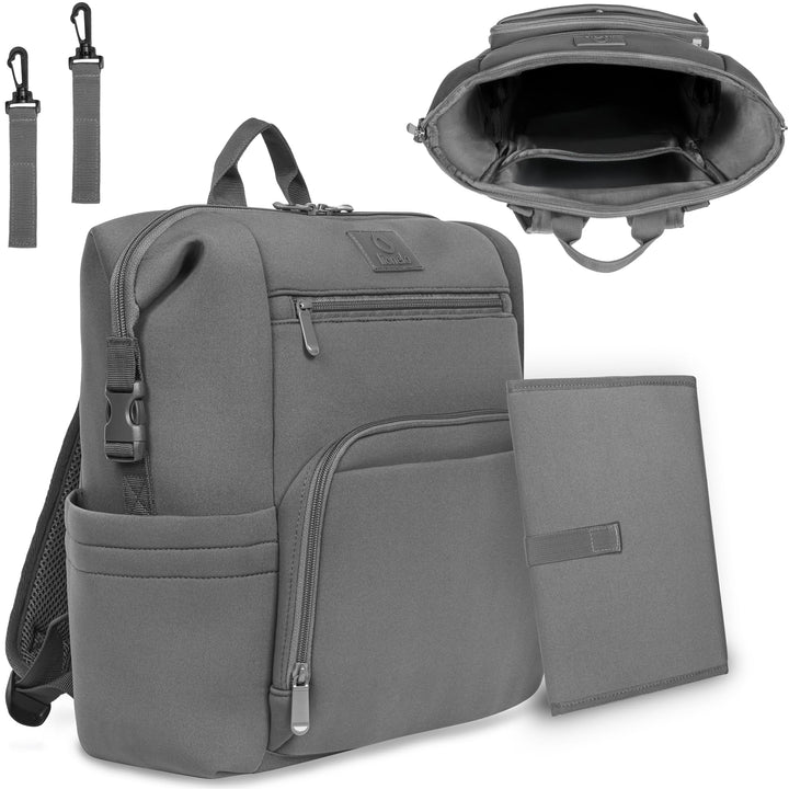 Lionelo Cube Rucksack, Baby Tasche, Wickeltasche, Babysachen, leicht für Spaziergänge und Reisen mit