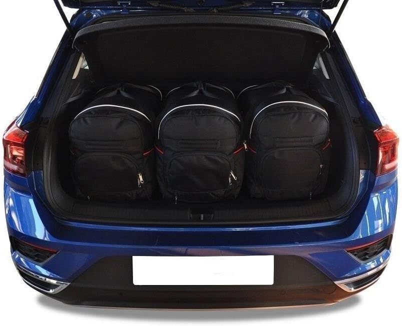 KJUST Dedizierte Kofferraumtaschen 3 STK kompatibel mit VW T-ROC I 2017+ CarBags