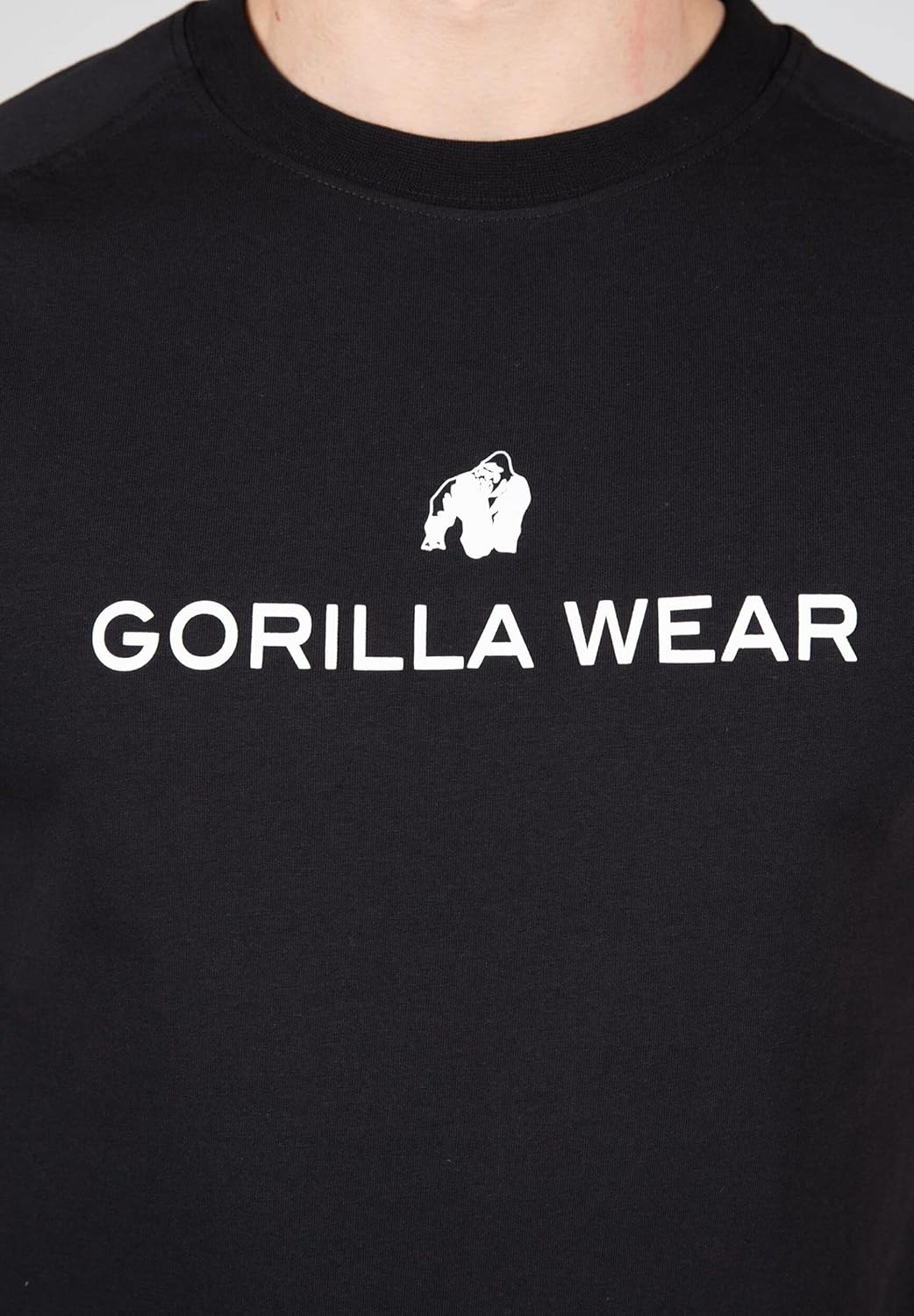 Gorilla Wear - Davis T-Shirt - schwarz - Bodybuilding Sport Alltag Freizeit mit Logo Aufdruck leicht