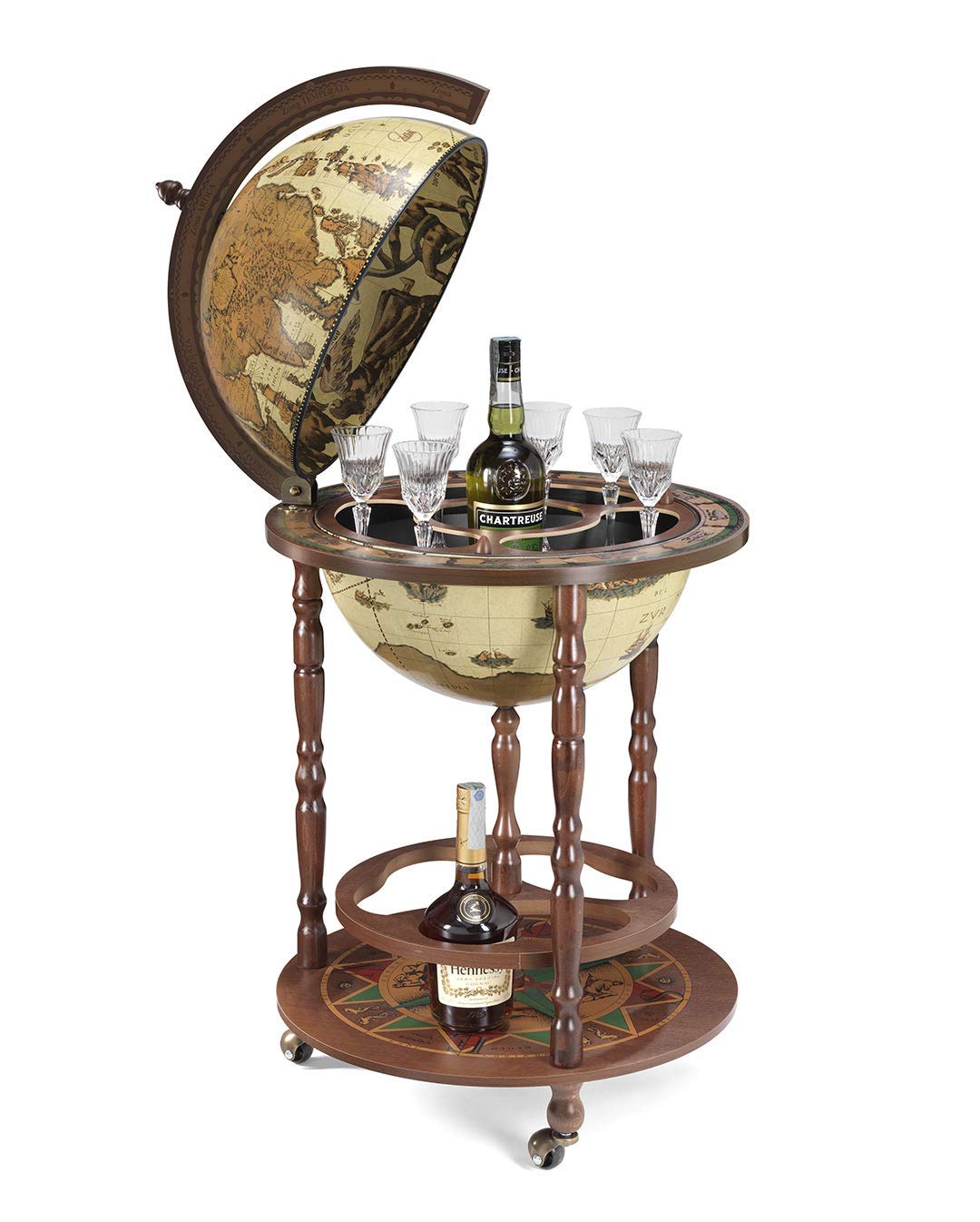 Globe Bar Elfenbein *hergestellt in Italien* mit Echtheitszertifikat (ivory), Elfenbein