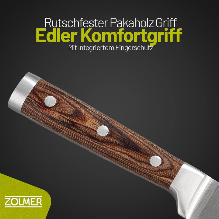 ZOLMER® Brotmesser - Extra scharfes Wellenschliff Messer - Brotschneidemesser mit komfortablem Griff
