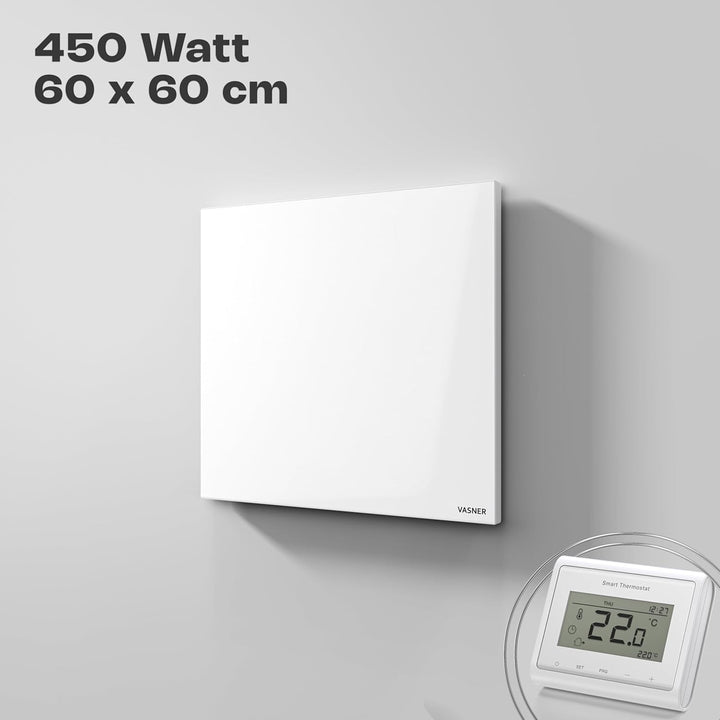 VASNER Citara M RX Infrarotheizung mit Funksystem – Heizung mit Funk Thermostat 300-1100 Watt, Funkh