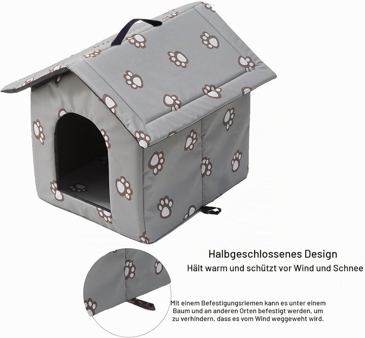Katzenhaus Outdoor, Katzenhöhle für Draussen, Katzenhaus Für Draussen Winterfest Wasserdicht, Welpen