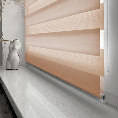 Home-Vision® DuoRollo Klemmfix, Doppelrollo ohne Bohren mit Klämmträgern, Rollos für Fenster und Tür