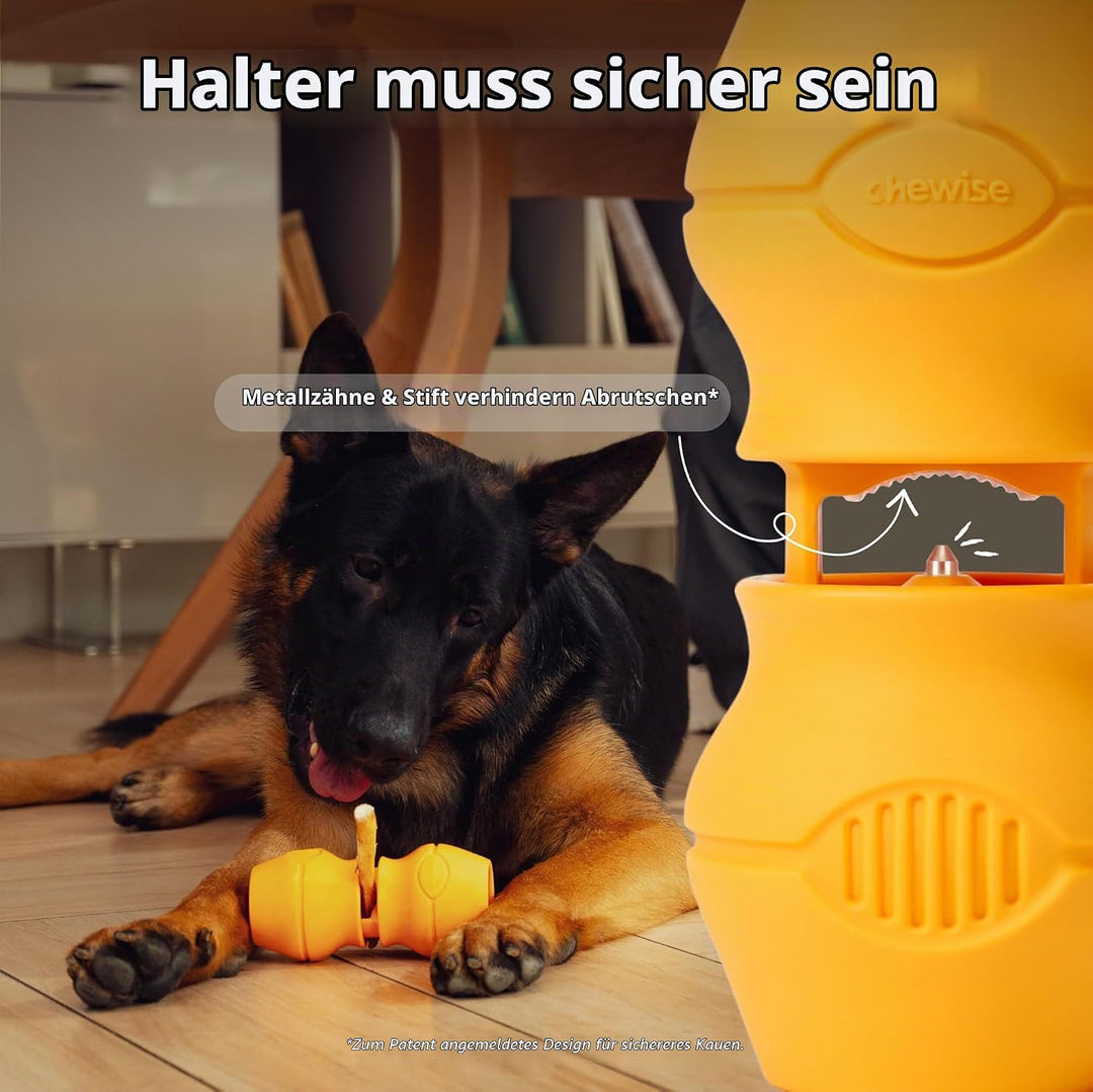PetClan Chewise Bully Stick Halter – Sicherheit &amp; Robustes Design, BPA-frei, Sicherer Ochsenziemer-H