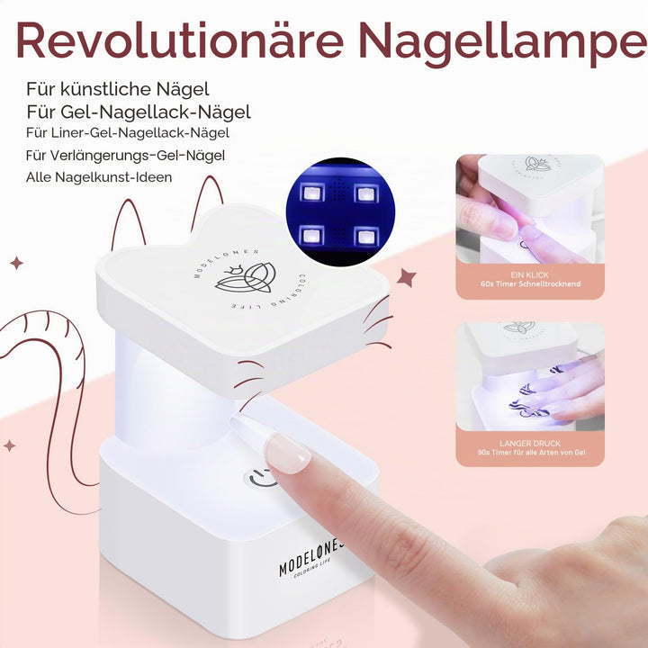 modelones Nail Tips and Glue Gel Kit 500pcs Nageltips Gel Nail X Extension Set Kleber Gel Nail Kit,