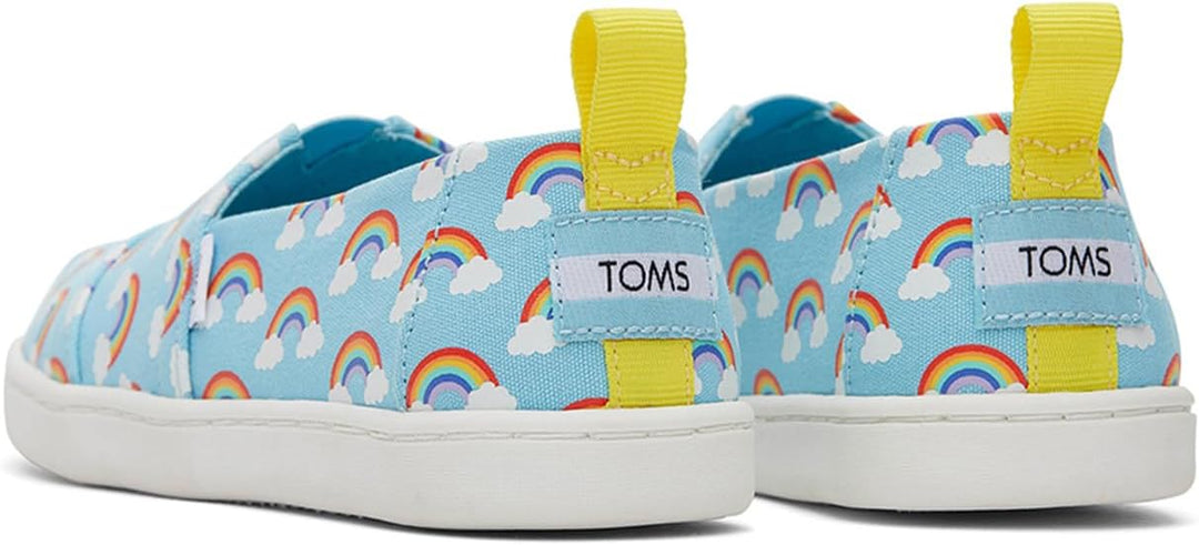 TOMS Mädchen Classic Alpargata Flacher Slipper 36 EU Blaue im Dunkeln Leuchtende Regenbögen, 36 EU B