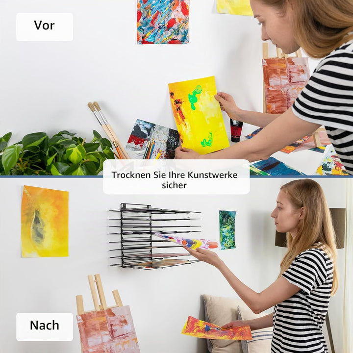 ODOXIA BILDER TROCKENGESTELL zur WANDMONTAGE mit Schrauben für Klassenzimmer | Hängendes Kleines Kun